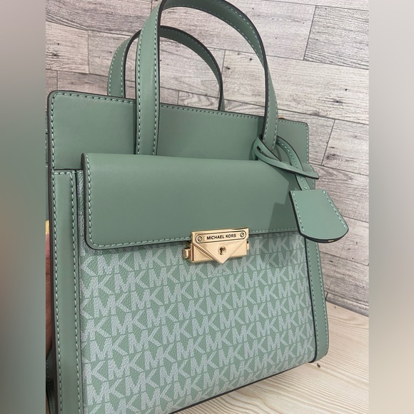 Michael Kors small Sea Green Pocket Tote - Picture 2 of 11